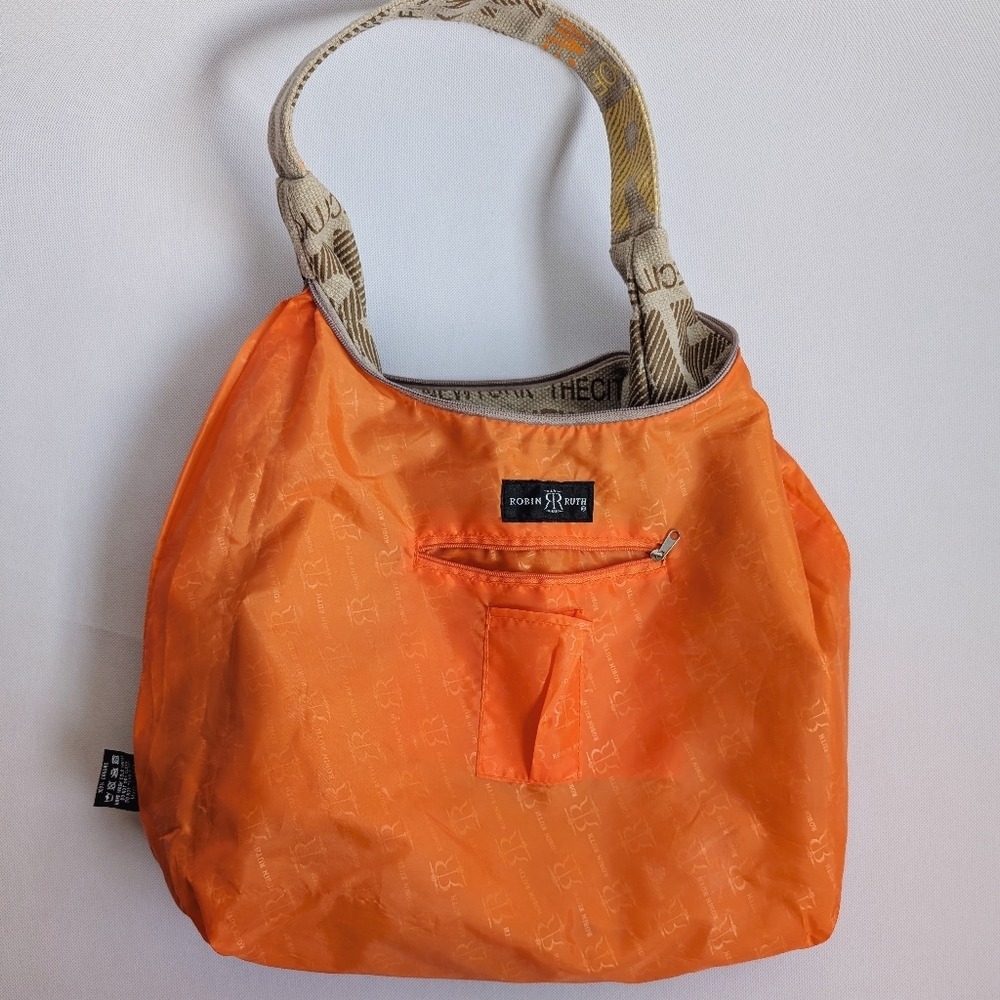 Robin Ruth Canvas New York All Over Print Large Hobo Bag Boho Urban Y2K - Picture 8 of 9